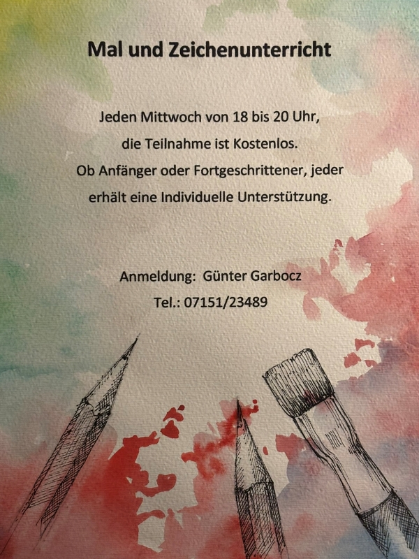 Plakat Malen und Zeichnen